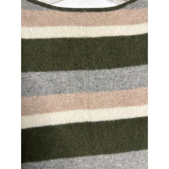 41 Hawthorn Rella Cashmere crewneck striped green, gray, tan  size small - Picture 9 of 11